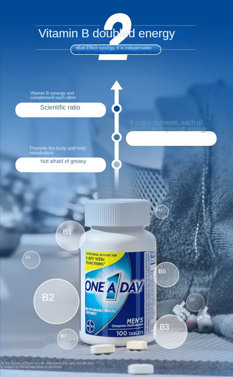 100 Capsules/bottle Men's Multivitamin Supplement Vitamin B Vitamin D Zinc Fitness Multi-dimensional Rekindle EnergyFreeShipping