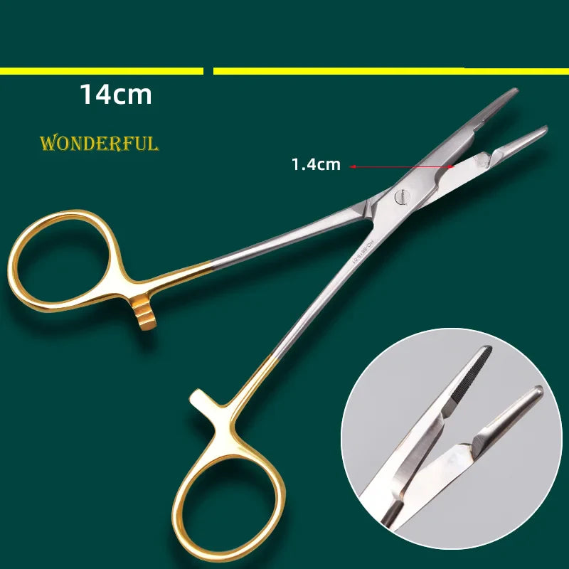 12.5cm 14cm German Reusable TC Olsen-Hegar Needle Holder Suture Scissors Veterinary Orthopedic Implants Fishing Forceps Surgical