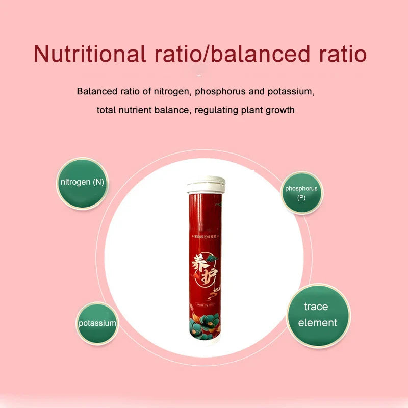 1Bottle Gardening Universal Slow-Release Tablet Organic Fertilizer Plant Nitrogen Phosphorus Potassium Slow Release Agent