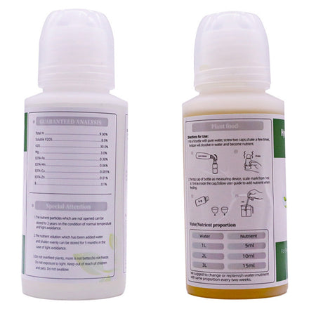2 Bottle Fertilizer 2 Pair Replacement General Liquid AB Set Fertilizer Hydroponic Garden Plant Vegetable Nutrient Solution Kit