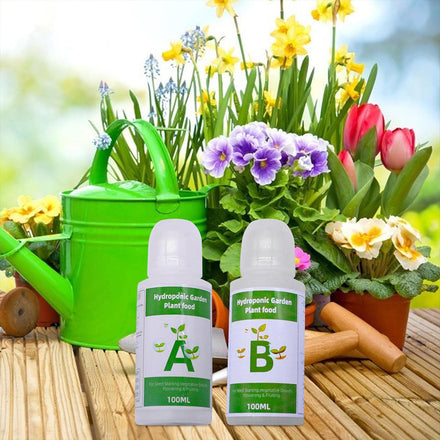 2 Bottle Fertilizer 2 Pair Replacement General Liquid AB Set Fertilizer Hydroponic Garden Plant Vegetable Nutrient Solution Kit