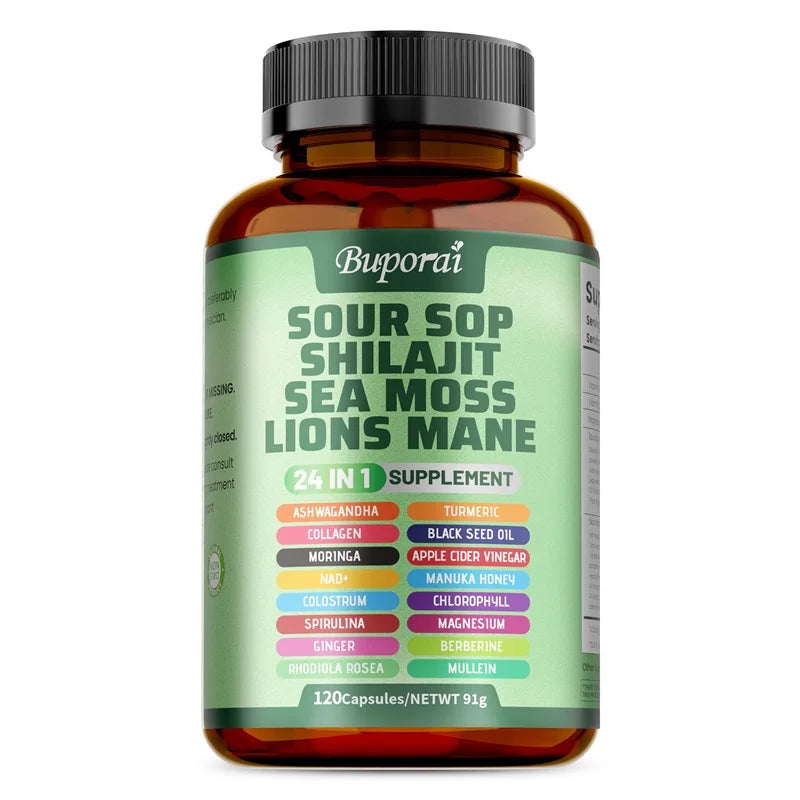 24-In-1 Soursop Supplement - Improve Skin Health, Anti-oxidation, Promote Digestion, Intestinal Detoxification