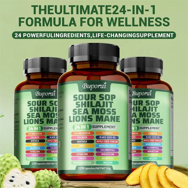 24-In-1 Soursop Supplement - Improve Skin Health, Anti-oxidation, Promote Digestion, Intestinal Detoxification in Pakistan 24-In-1 Soursop Supplement - Improve Skin Health, Anti-oxidation, Promote Digestion, Intestinal Detoxification in Pakistan