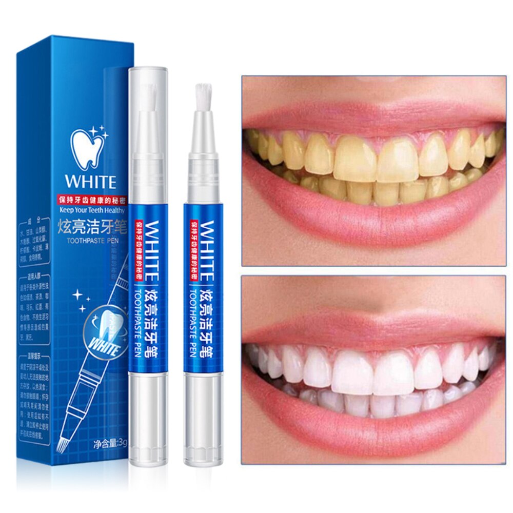 2.5ml Whiten Teeth Tooth Whitening Pen Gel Teeth Whitening Pen Cleaning Serum Remove Plaque Stains Oral Hygiene Dental Tool 1Box