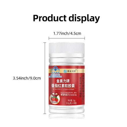 30 Lycopene Capsules Prostate Prostatitis Urinary Health Immunity Support Supplement