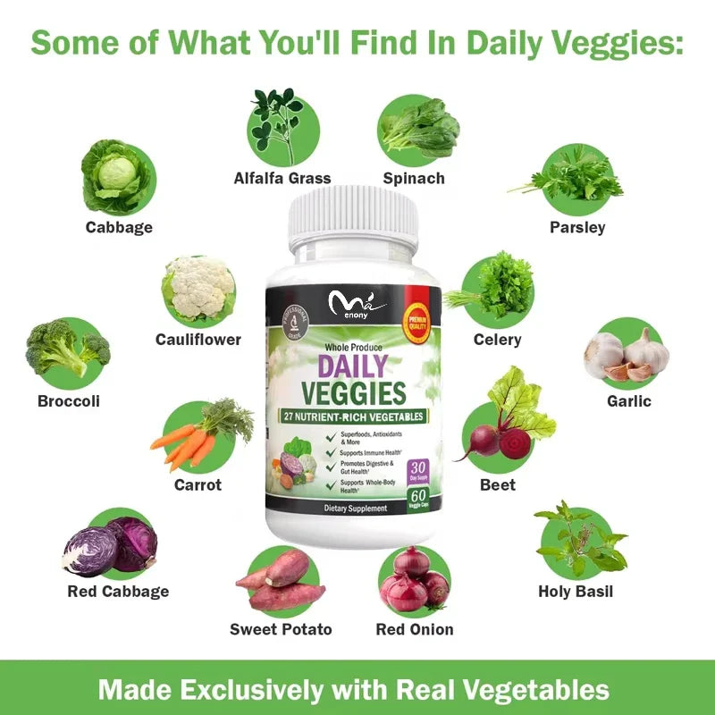 47 types of daily fruits and vegetables for both men and women, with a variety of natural balanced vitamins and minerals
