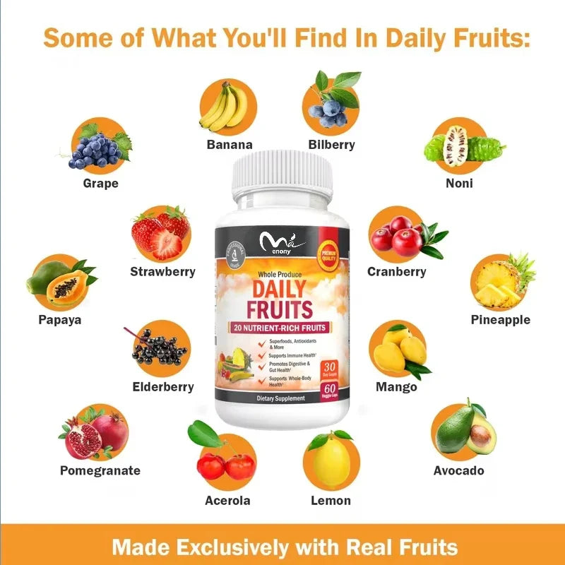 47 types of daily fruits and vegetables for both men and women, with a variety of natural balanced vitamins and minerals