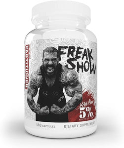 5% Nutrition Rich Piana Freak Show | Muscle Builder | Berberine, Gymnema Sylvestre, Banaba Powder | 180 Capsules (30 Days) in Pakistan