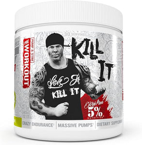5% Nutrition Rich Piana Kill It Pre Workout Powder w/Creatine, Jitter-Free Caffeine, NO-Booster, Beta Alanine, L-Citrulline for Focus, Pump, Endurance, Recovery 13.23 oz, 30 Srvgs (Lemon Lime) in Pakistan