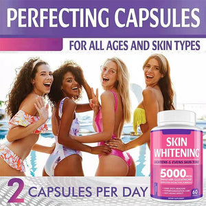 5000 mg Glutathione Capsule Whitening Skin Inhibiting Melanin Supplementing Glutathione+?-Fatty Acid+Vitamin C in Pakistan