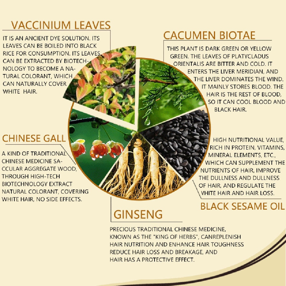 500ml Permanent Hair Shampoo Organic Natural Fast Hair Dye Plant Essence Hair Colorng Cream Cover Dye Shampoo For Women Men