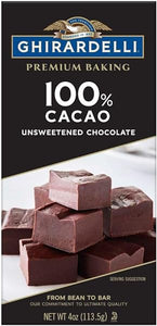 Premium 100% Cacao Unsweetened Chocolate Baking Bar, 4 OZ Bar (12 Bars) in Pakistan