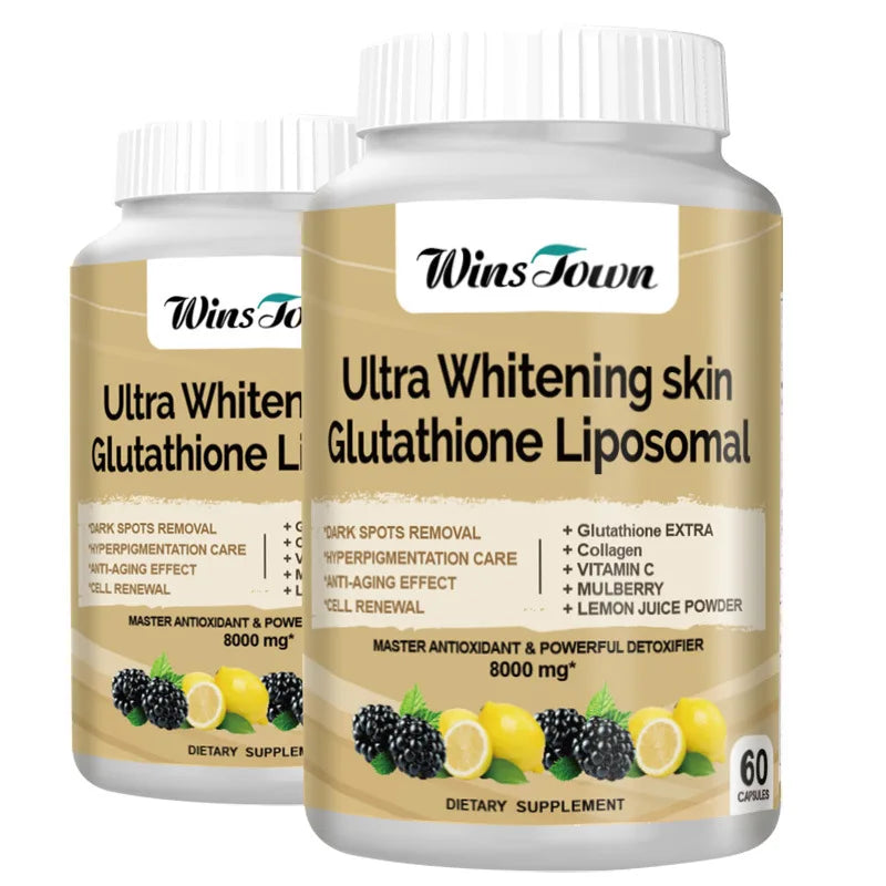 60 Pcs Ultra Whitening Skin Glutathione Liposomal Capsule 8000mg