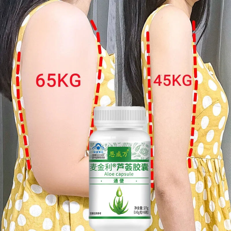 60pcs Powerful Fat Burning and Cellulite Weight Loss Pills for a Lean Physique Product Detoxification Promotes Bowel Motility