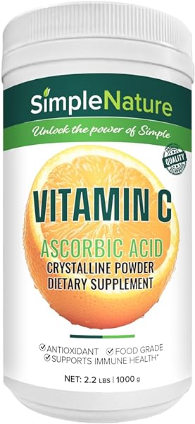 100% Pure Vitamin C Powder - 2.2 lbs - Food Grade Ascorbic Acid Supplement for Antioxidant, Immune Boost, Skin, Joints, & Overall Health in Pakistan