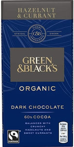 Green and Black's Organic Dark Chocolate Hazelnut and Currant 100 g (Pack of 5) in Pakistan