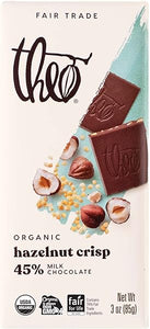 Chocolate Hazelnut Crisp Organic Milk Chocolate Bar, 45% Cacao, 6 Pack | Fair Trade in Pakistan