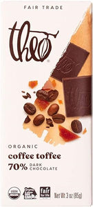 Chocolate Coffee Toffee Organic Dark Chocolate Bar, 70% Cacao, 12 Pack | Fair Trade in Pakistan