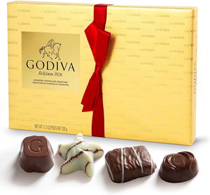 GodivaGourmet Chocolate Gift - 27 Piece Assorted Milk White and Dark Chocolate Shells with Gourmet Fillings of Ganaches, Nuts, Caramels, and Pralines 11.3 oz in Pakistan