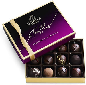 Godiva Chocolatier Dark Chocolate Truffles Assorted Chocolate Gift Box, 12 pc. in Pakistan