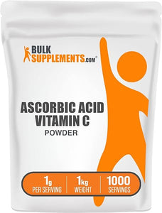 BULKSUPPLEMENTS.COM Ascorbic Acid Powder - Vitamin C Powder, Pure Vitamin C Ascorbic Acid, 1000mg Vitamin C - Powdered Vitamin C, Food Grade & Gluten Free - 1000mg per Serving, 1kg (2.2 lbs) in Pakistan