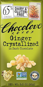 Chocolove Chocolate Bar, Ginger Crystallized in Dark Chocolate, 3.2 Ounce (Pack of 12) in Pakistan