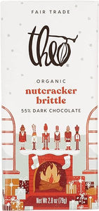 Chocolate Holiday Nutcracker Brittle Organic Dark Chocolate Bar, 55% Cacao, 6 Pack | Vegan, Fair Trade in Pakistan