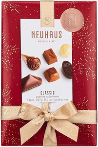 Neuhaus Belgian Chocolate Classic 2023 Holiday Ballotin 1/2 lb - 18 Pieces Assorted Milk, White & Dark Chocolate Pralines – Christmas Gift – Gourmet Chocolate Gift in Pakistan