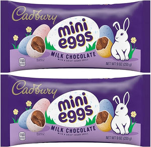 Cadbury Easter Mini Eggs Milk Chocolate Candy for Easter Candy Dishes, Party Favors, Lunch Boxes, Decorating Desserts - Cadbury Chocolate Eggs in a Crisp Sugar Shell Candy for Kids (Pack of 2, Milk Chocolate) in Pakistan