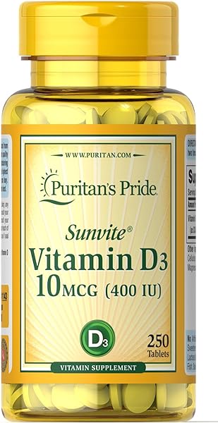 Puritan's Pride Vitamin D3 10 mcg (400 IU)-250 Tablets in Pakistan