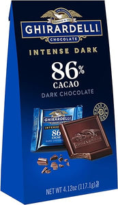 Intense Dark Chocolate SQUARES, 86% Cacao, Mother's Day Chocolate Gifts, 4.12 Oz Bag (Pack of 6) in Pakistan