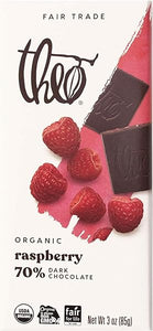 Chocolate Raspberry Organic Dark Chocolate Bar, 70% Cacao, 12 Pack | Vegan, Fair Trade in Pakistan