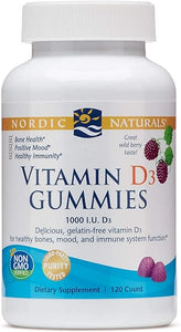 Nordic Naturals Vitamin D3 Gummies, Wild Berry - 120 Gummies - 1000 IU Vitamin D3 - Great Taste - Healthy Bones, Mood & Immune System Function - Non-GMO - 120 Servings in Pakistan