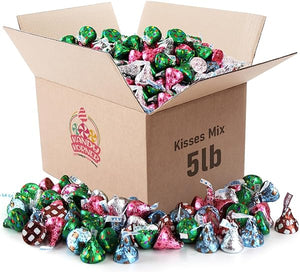 Hershey’s Kisses Chocolate Mix Candies Bulk for delectable treats - 5lb Delicious Bulk Hershey Easter kisses Candy Individually Wrapped Sweets for Snacking and Sharing with Friends and Family in Pakistan