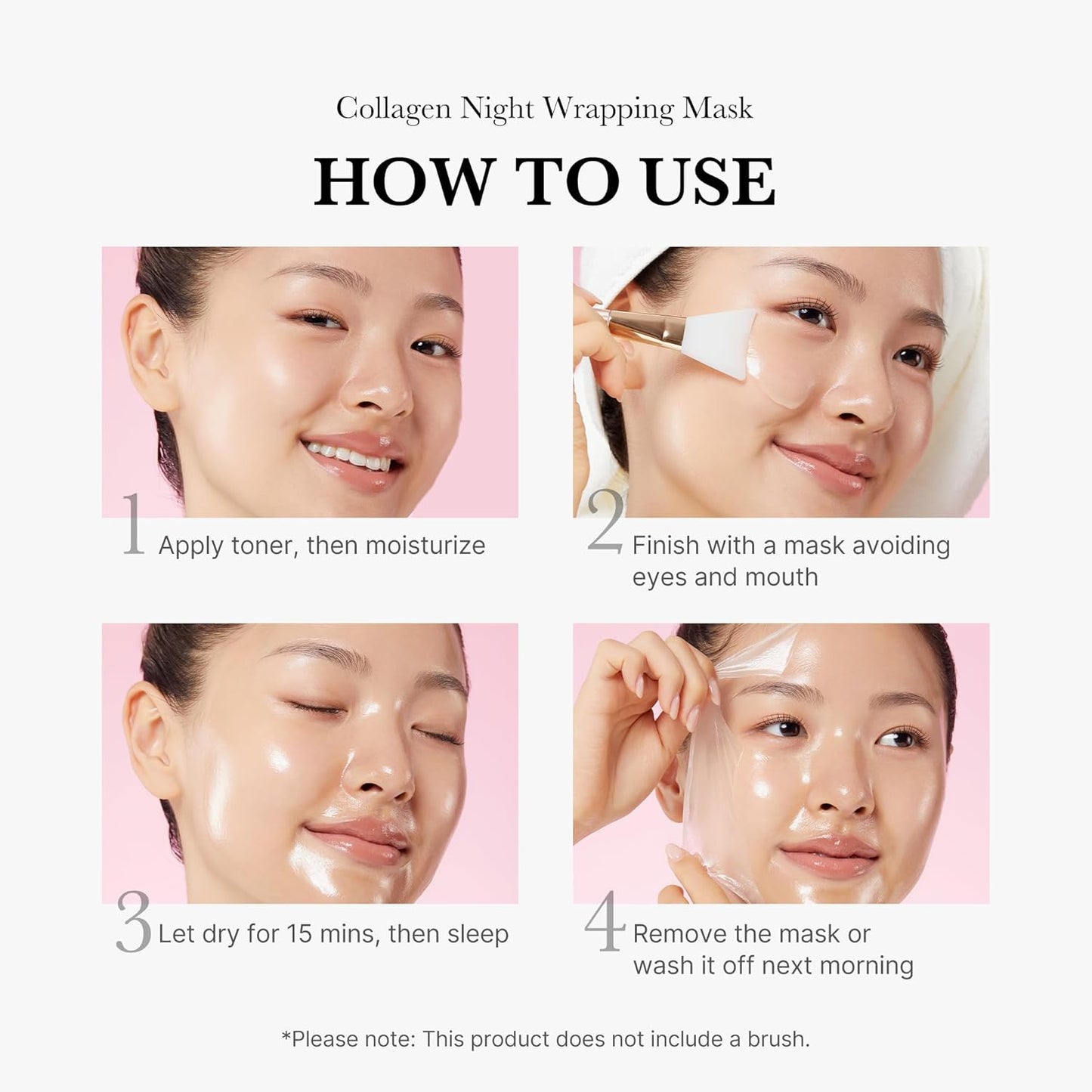 medicube Korean Collagen for Beginner: Collagen Overnight Wrapping Peel Off Facial Mask Pack and Jelly Cream (1.69 Fl Oz (50ml)