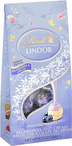 LINDOR Blueberries & Cream White Chocolate Candy Truffles, White Chocolate Candy With Blueberries and Cream Truffle Filling, 8.5 oz. Bag in Pakistan