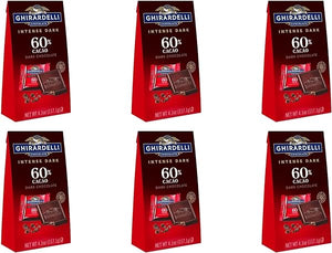 GHIRARDELLI Intense Dark Chocolate Squares, 60% Cacao, 4.1 Oz Bag (Pack of 6) in Pakistan