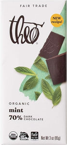 Chocolate Mint Organic Dark Chocolate Bar, 70% Cacao, 6 Pack | Vegan, Fair Trade in Pakistan