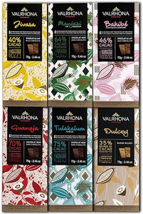 Tasting Bar Gift Set ASSORTMENT. 6 Exquisite Tasting Bars - Perfect For Your Chocolate Obsessed Loved One. Grand Cru Bars from Dark to Light & In Between. Great for Baking! 70g (Pack of 6) in Pakistan