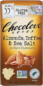 Chocolove Xoxox Bar Almond Toffee Salted, 3.2 Ounce in Pakistan