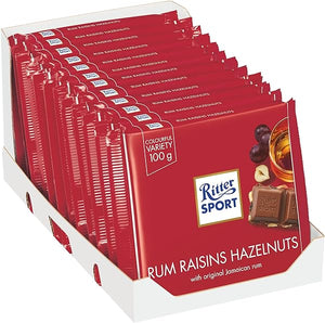 Ritter Chocolate Sport Rum Raisin Hazelnut 12/100g in Pakistan