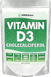 XPRS Nutra Vitamin D3 Powder (Cholecalciferol) - Unflavored VIT D Powder for Bones and Immunity - Vitamin D3 Powder for Muscle Function - Vitamin D Powder Supplements (4 Ounce) in Pakistan