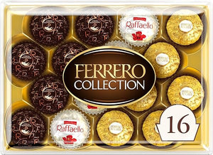 Ferrero Collection, 16 Count, Premium Gourmet Assorted Hazelnut Milk Chocolate, Dark Chocolate and Coconut, Mother's Day Gift, 6.1 oz in Pakistan