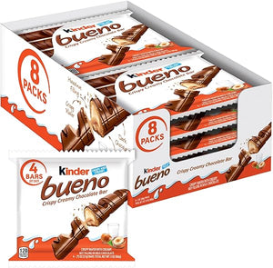 Milk Chocolate and Hazelnut Cream, Bulk 8 Pack, 4 Bars Per Pack, Individually Wrapped Chocolate Bars, 3 oz Each in Pakistan