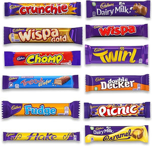 Cadbury Chocolate and Candy Assortment Box. Gift Selection Bumper Pack 12 Full-size Bars Of The Creamiest And Milkiest Tasting Chocolate in Pakistan