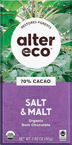 Single Chocolate Bars, Pure Dark Cocoa, Fair Trade, Organic, Non-GMO (Salt & Malt), 2.82 Ounce in Pakistan