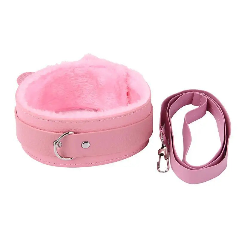 Adult SM Products BDSM Swing Toys Bondage Faux Leather Neck Collar Stimulation Flirting Leash Restraint For