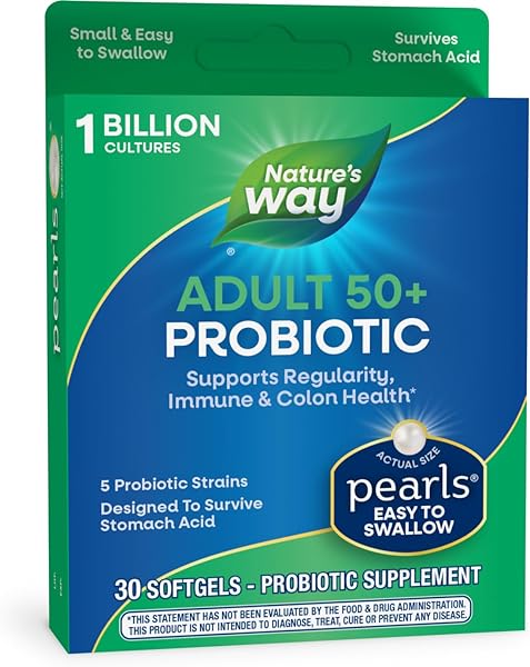 Adults 50+ Probiotic Pearls, Supports Regularity, Immune and Colon Health*, 1 Billion Cultures, No Refrigeration Required, 30 Softgels (Packaging May Vary) in Pakistan in Pakistan Adults 50+ Probiotic Pearls, Supports Regularity, Immune and Colon Health*, 1 Billion Cultures, No Refrigeration Required, 30 Softgels (Packaging May Vary) in Pakistan in Pakistan