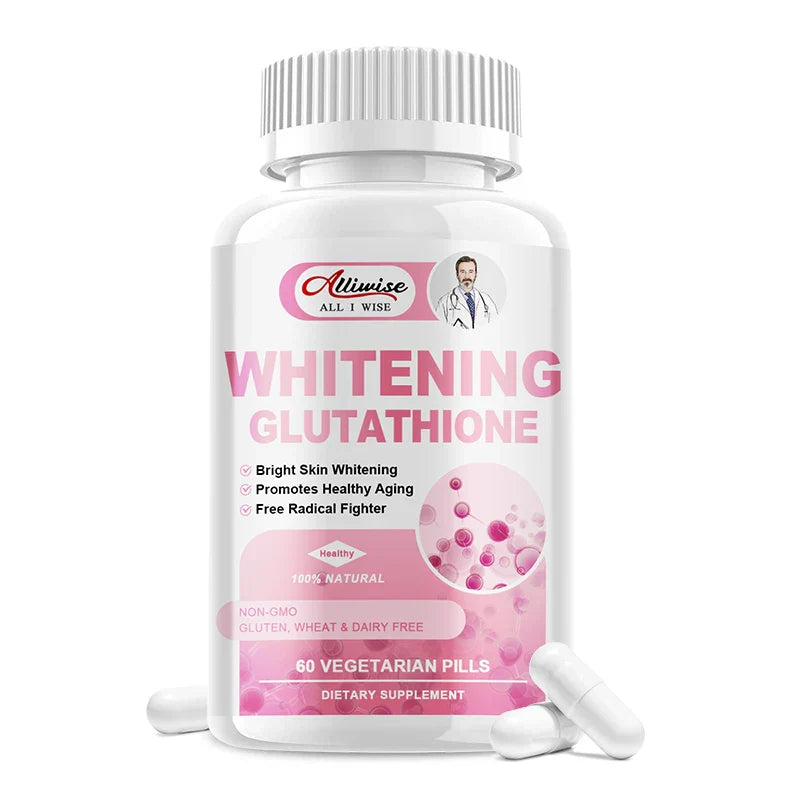 Alliwise Glutathione Capsules Collagen Whiten Capsule Anti-Aging Boosting Immunity Dull Skin Whitening Skin Whitening Gummies