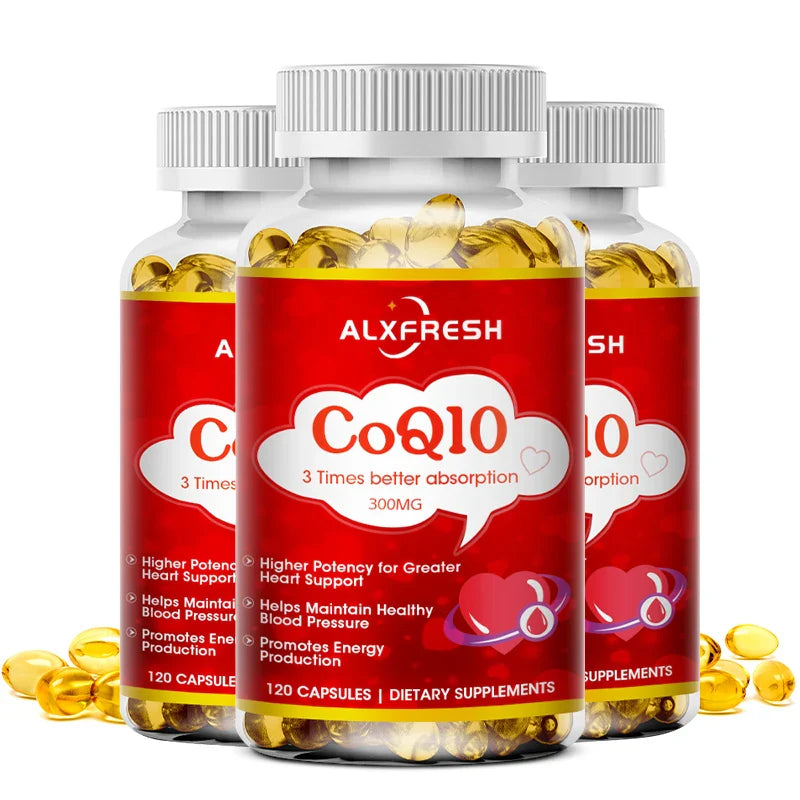 Alxfresh CoQ10 300mg | Coenzyme Q-10 |NonGMO,Gluten Free Vegan